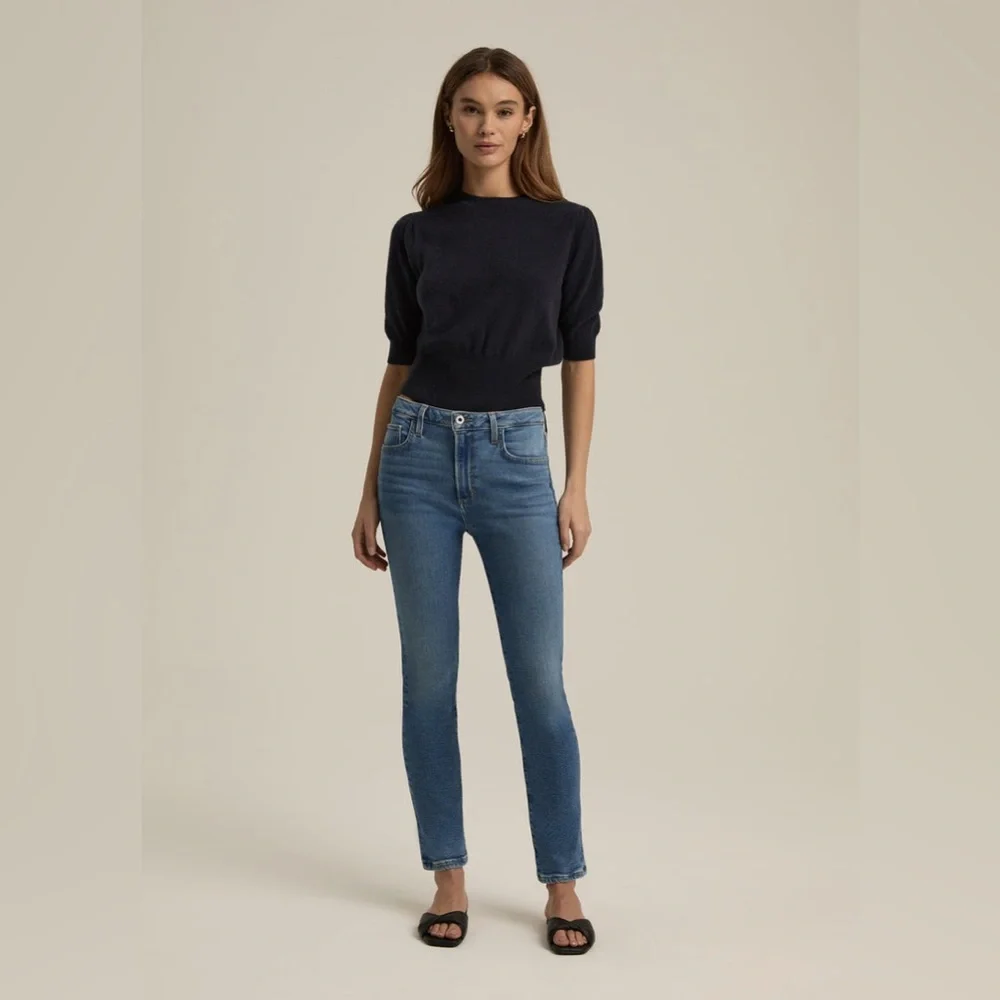 FAVORITE DAUGHTER Jeans High Rise Slim Straight Denim Size 25 NWT $198 MSRP NEW - Picture 3 of 17